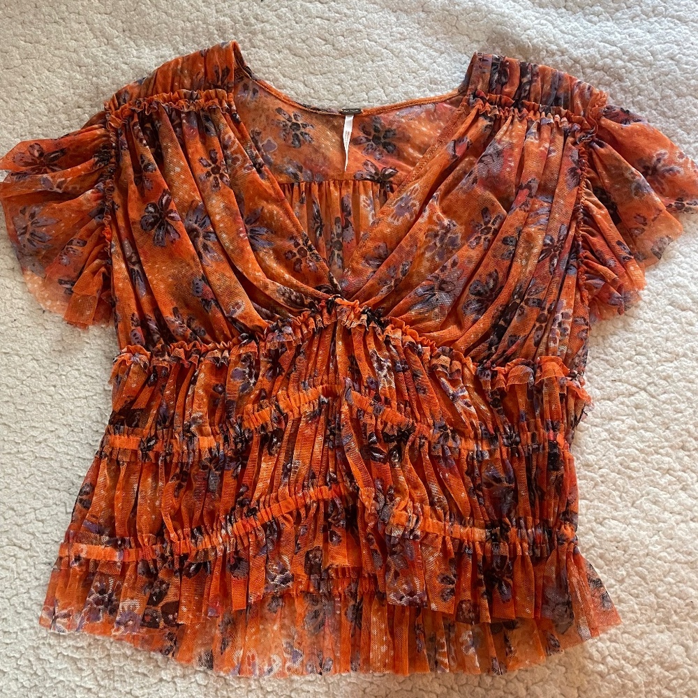 Free People Making Me Smile Print Top